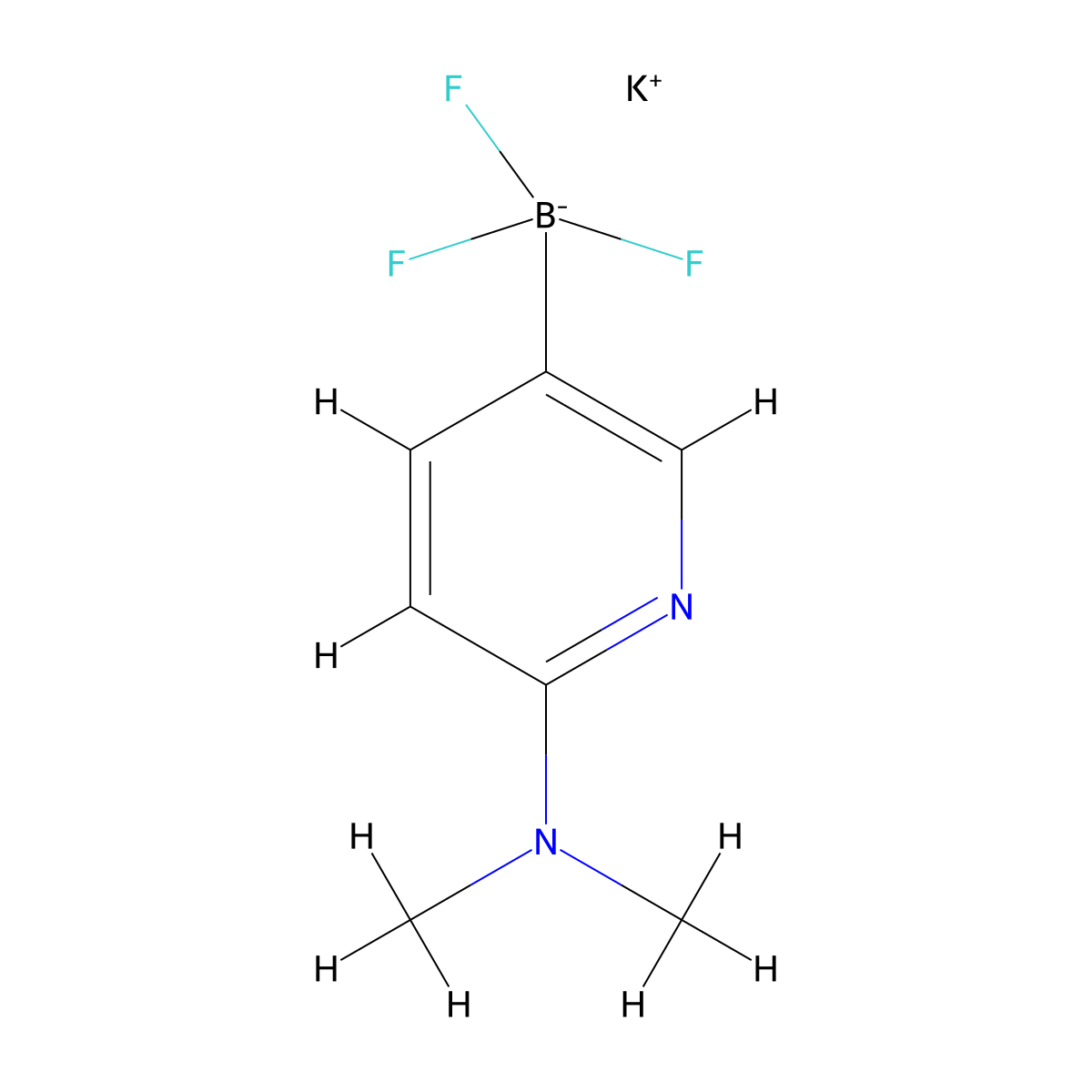 Potassium [6-(dimethylamino)pyridin-3-yl]trifluoroboranuide molecular structure, CAS 1258323-46-4