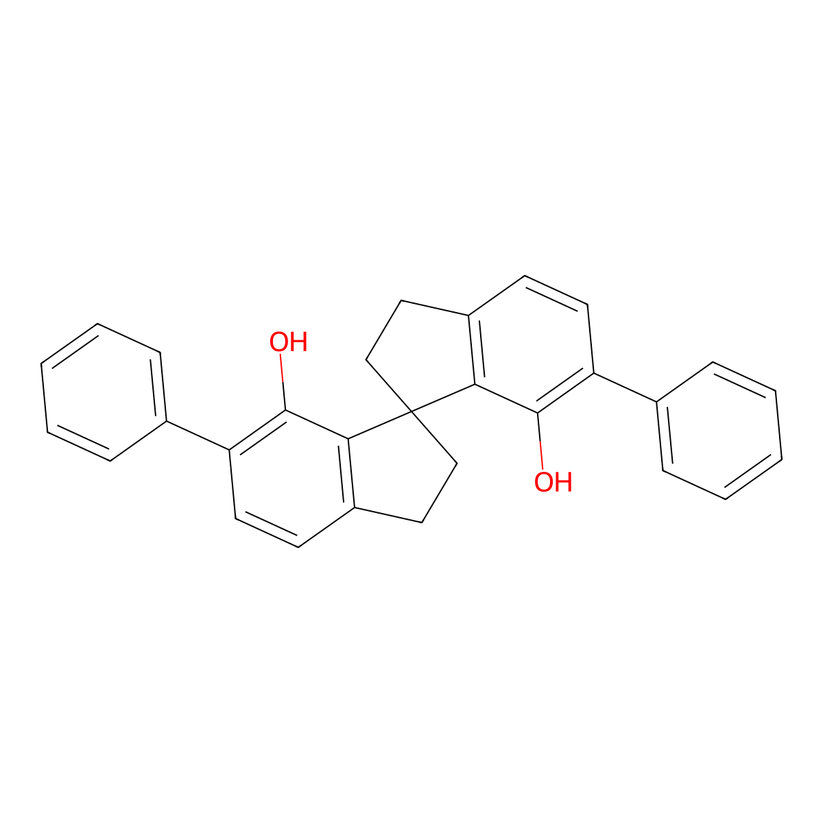 (1S)-2,2',3,3'-Tetrahydro-6,6'-diphenyl-1,1'-spirobi[1H-indene]-7,7'-diol molecular structure, CAS 1258326-98-5