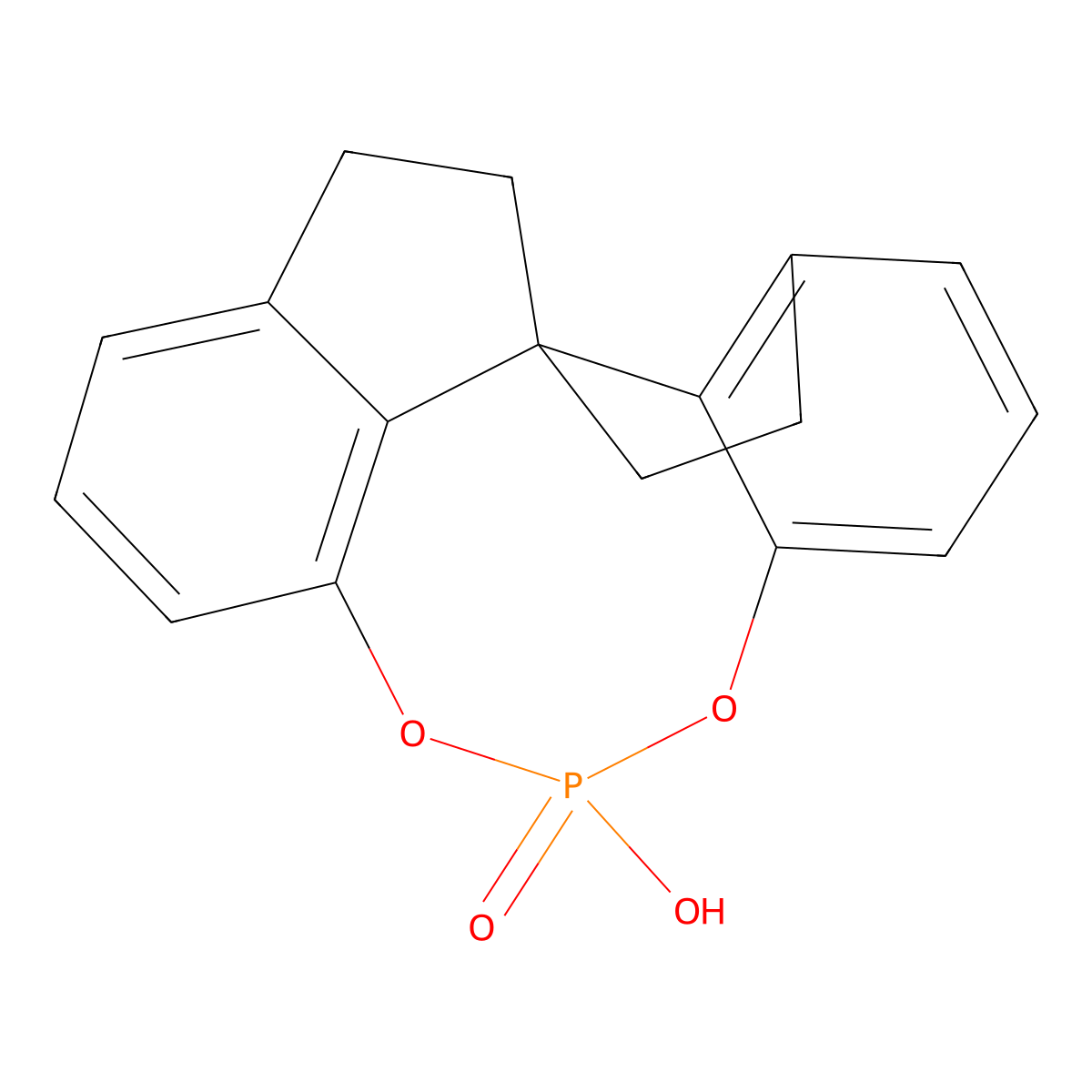 (11aS)-10,11,12,13-Tetrahydro-5-hydroxy-diindeno[7,1-de:1',7'-fg][1,3,2]dioxaphosphocin-5-oxide molecular structure, CAS 1258327-03-5
