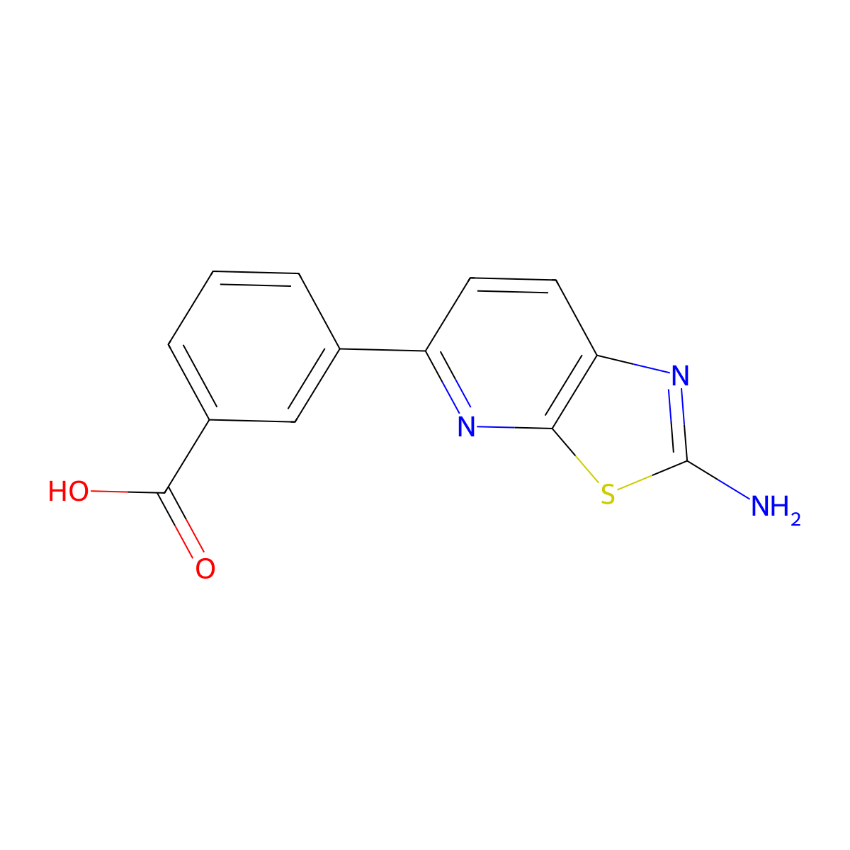 3-(2-Aminothiazolo[5,4-b]pyridin-5-yl)benzoic acid molecular structure, CAS 1258391-97-7