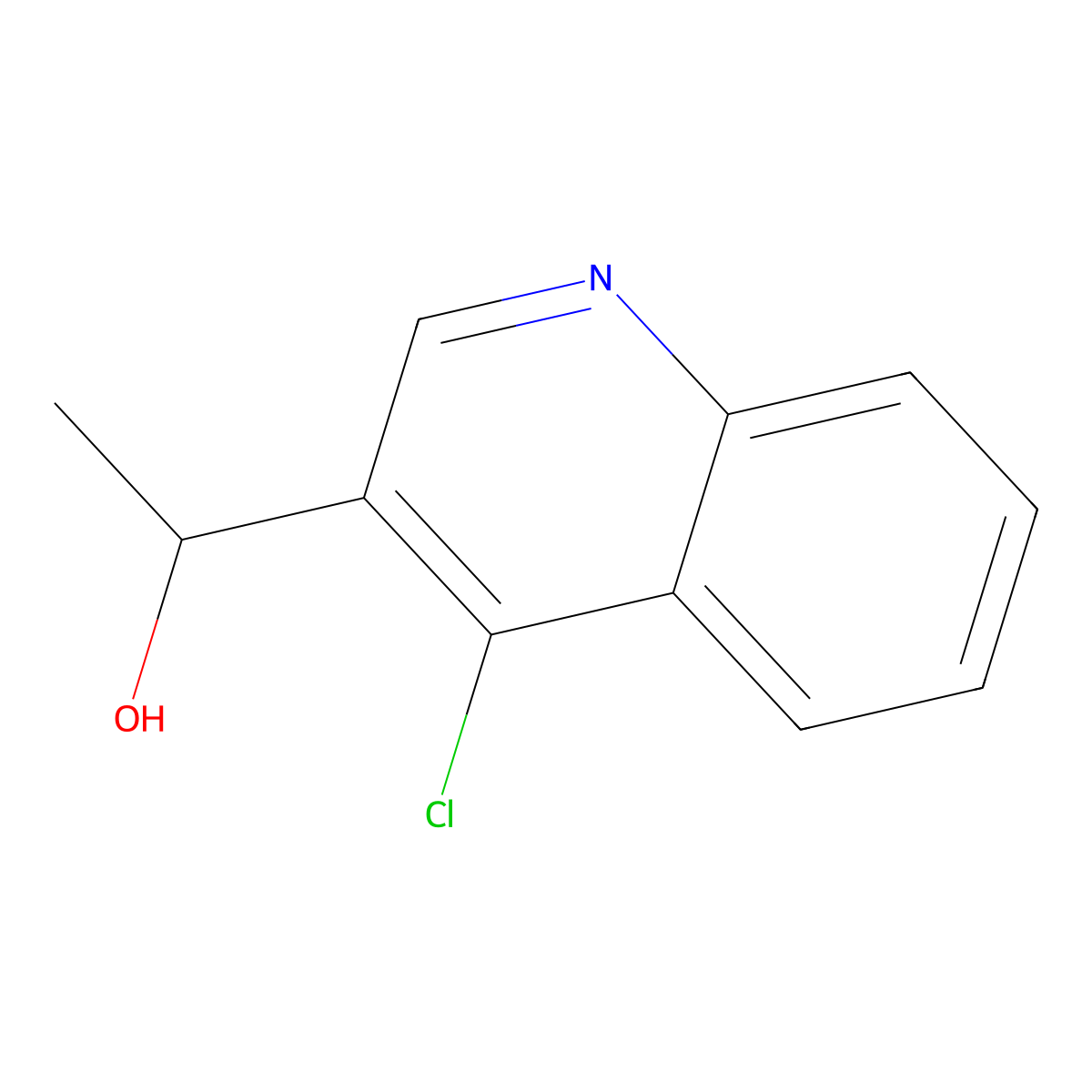 1-(4-Chloroquinolin-3-yl)ethanol molecular structure, CAS 1258406-21-1