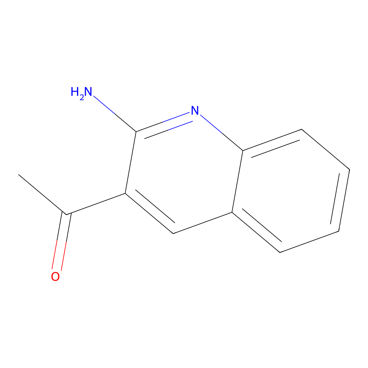 1-(2-Aminoquinolin-3-YL)ethanone molecular structure, CAS 1258406-28-8