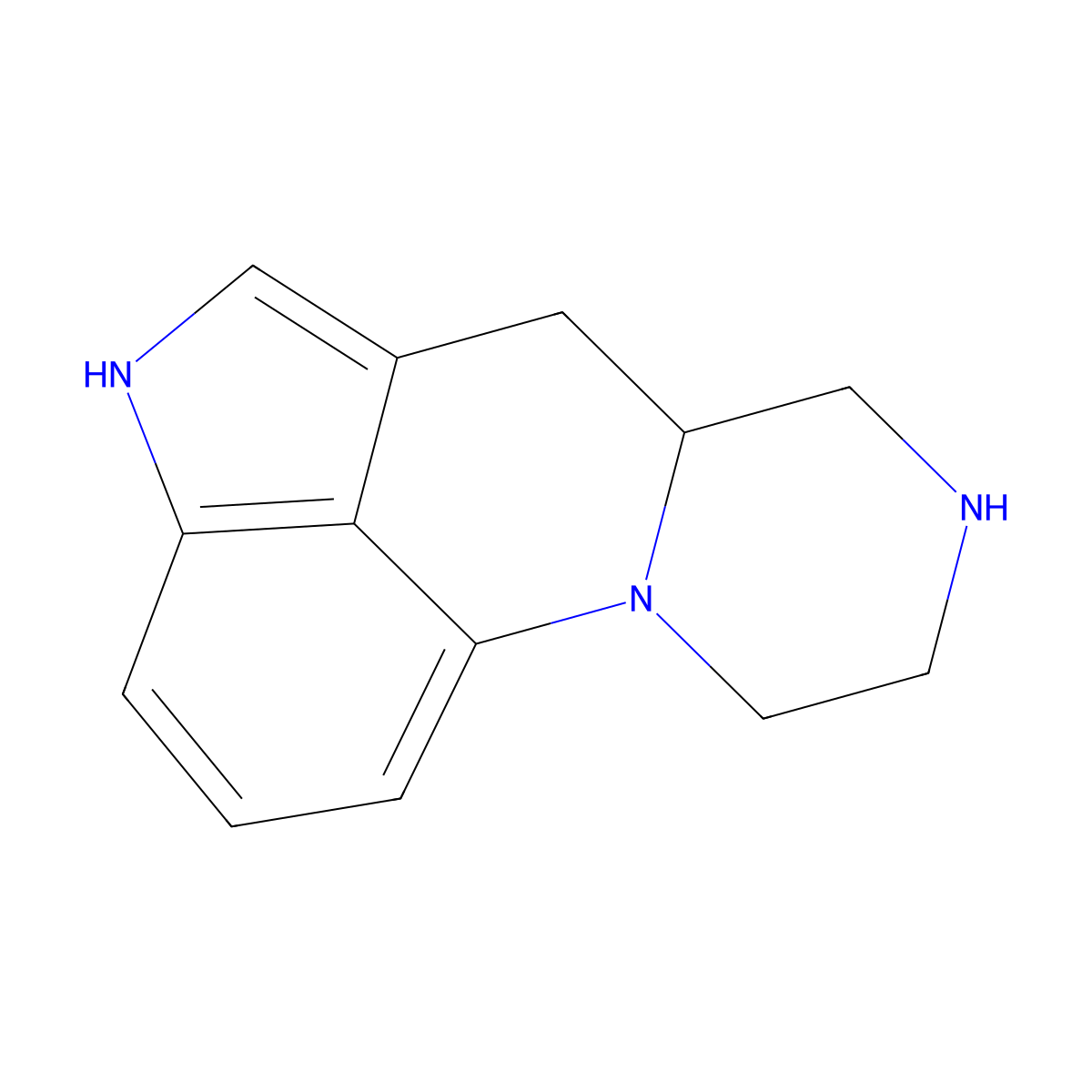 6,6a,7,8,9,10-hexahydro-4H-pyrazino[1,2-a]pyrrolo[4,3,2-de]quinoline molecular structure, CAS 1258408-22-8