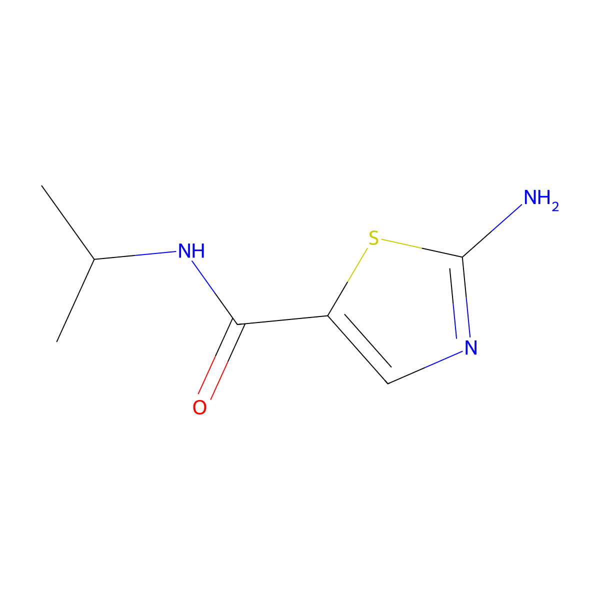 2-Amino-N-(propan-2-YL)-1,3-thiazole-5-carboxamide molecular structure, CAS 1258411-66-3