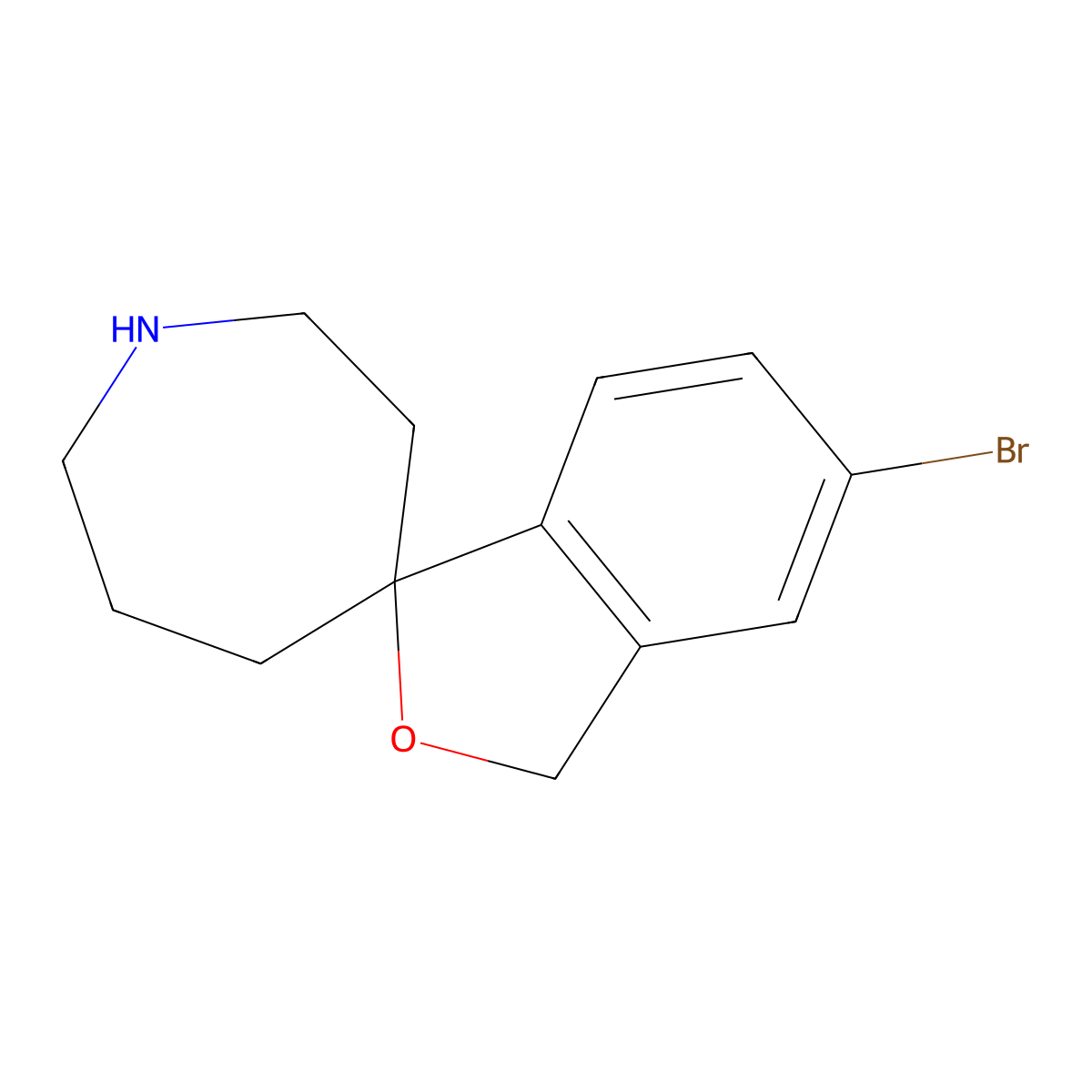 5'-Bromo-3'H-spiro[azepane-4,1'-isobenzofuran] molecular structure, CAS 1258430-92-0