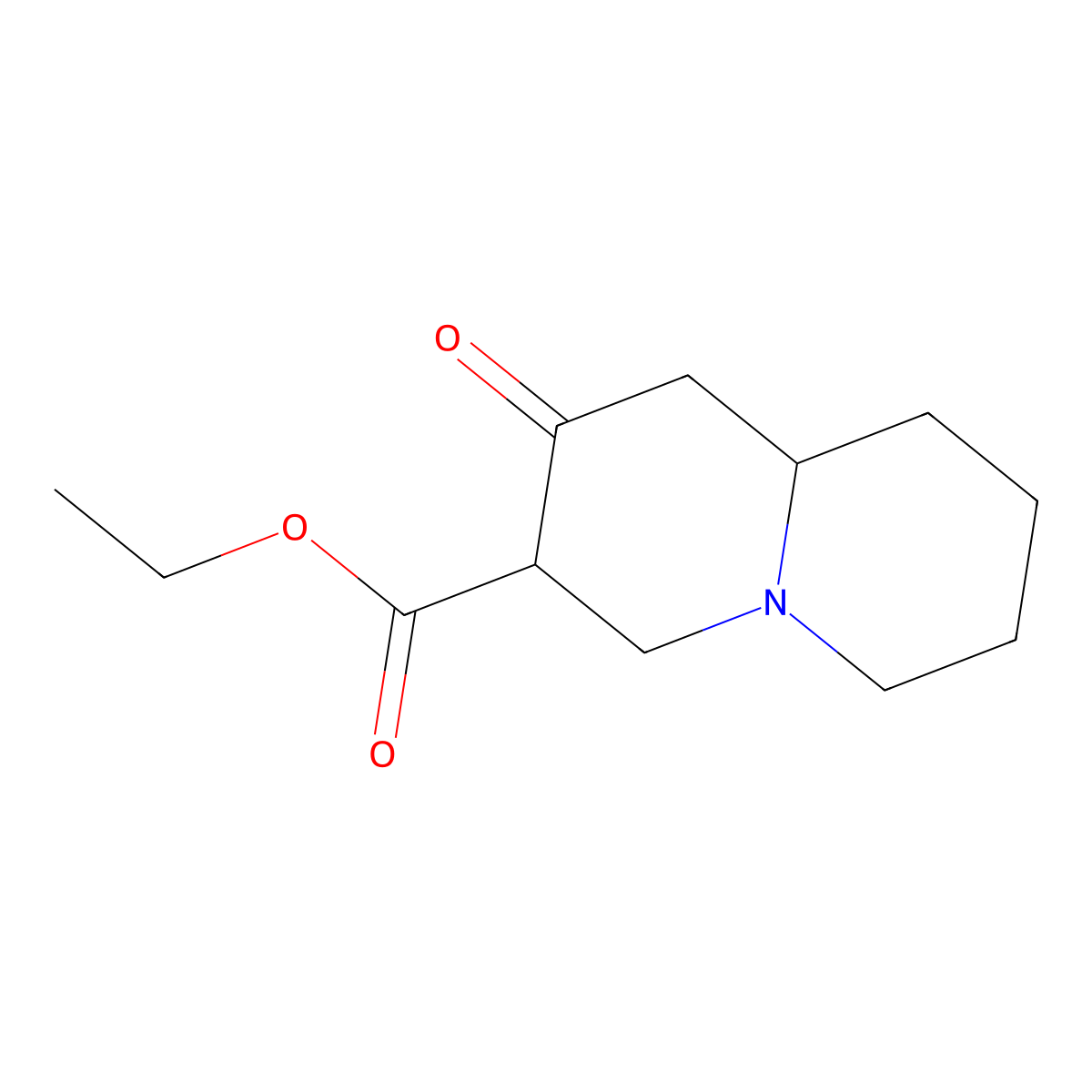 Ethyl 2-oxooctahydro-1H-quinolizine-3-carboxylate molecular structure, CAS 1258431-03-6