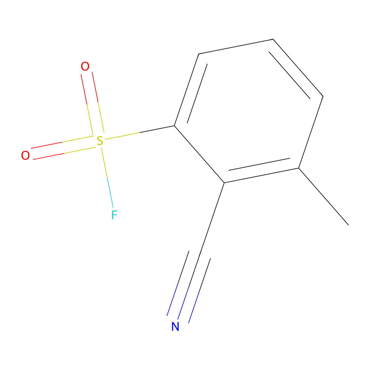 2-Cyano-3-methylbenzene-1-sulfonyl fluoride molecular structure, CAS 1258439-53-0