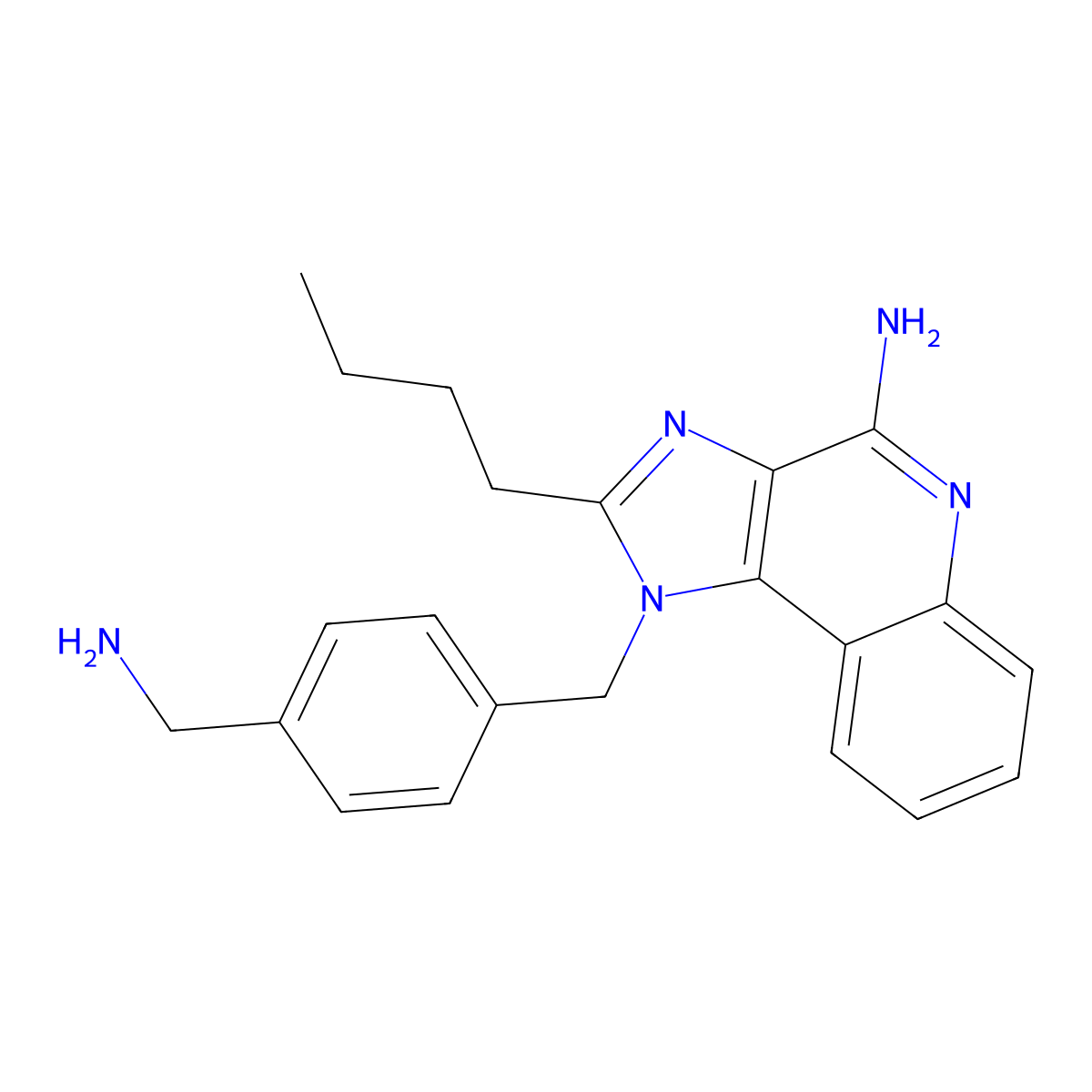 1-[[4-(Aminomethyl)phenyl]methyl]-2-Butyl-Imidazo[4,5-C]quinolin-4-Amine molecular structure, CAS 1258457-59-8