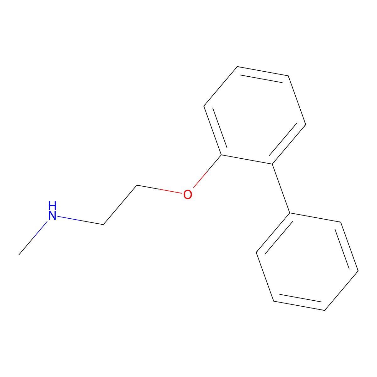 N-methyl-2-(2-phenylphenoxy)ethanamine molecular structure, CAS 125849-15-2