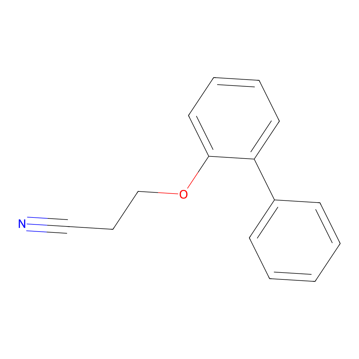 3-(2-Phenylphenoxy)propanenitrile molecular structure, CAS 125849-31-2