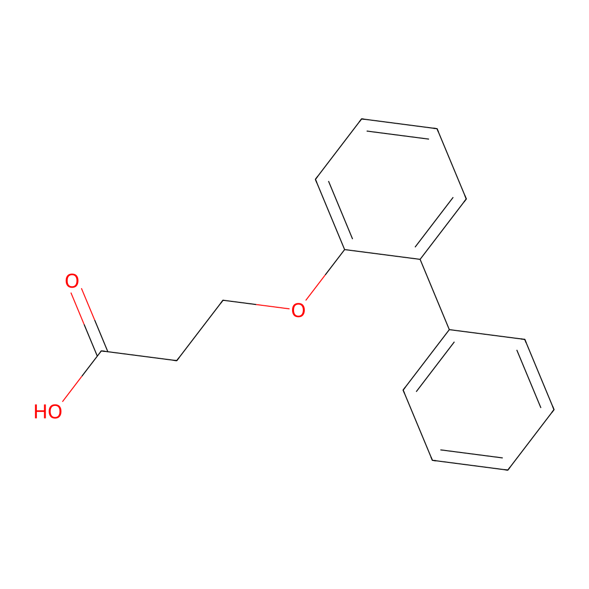 3-(2-Phenylphenoxy)propanoic acid molecular structure, CAS 125849-39-0