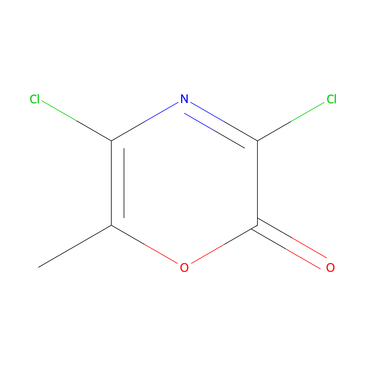 3,5-Dichloro-6-methyl-1,4-oxazin-2-one molecular structure, CAS 125849-94-7