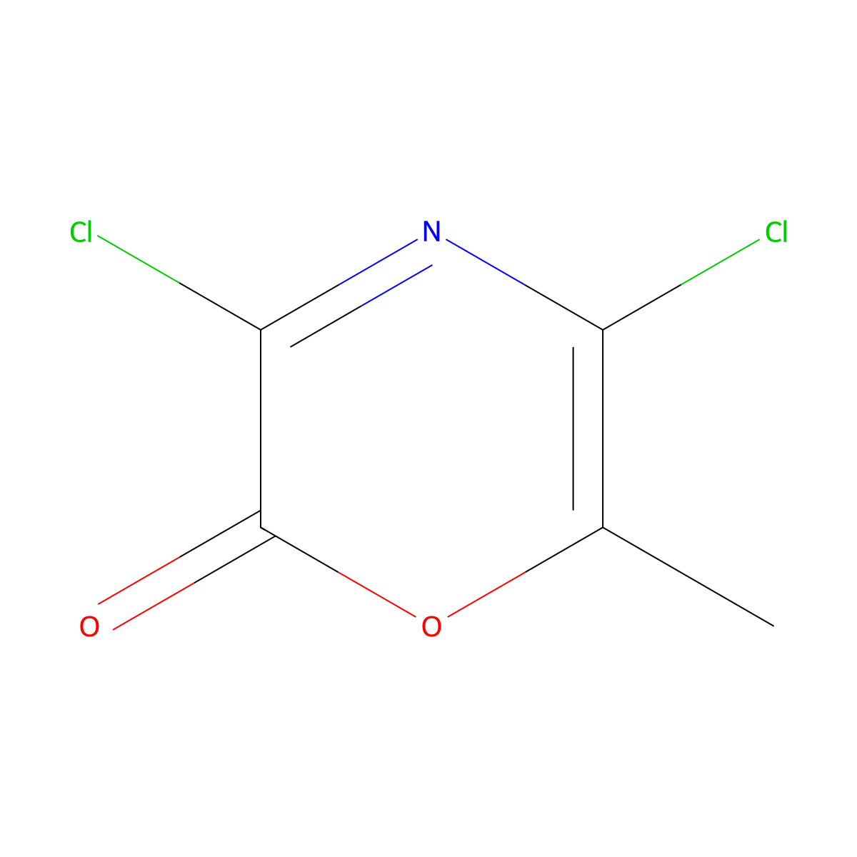 3,5-Dichloro-6-methyl-1,4-oxazin-2-one molecular structure, CAS 125849-94-7
