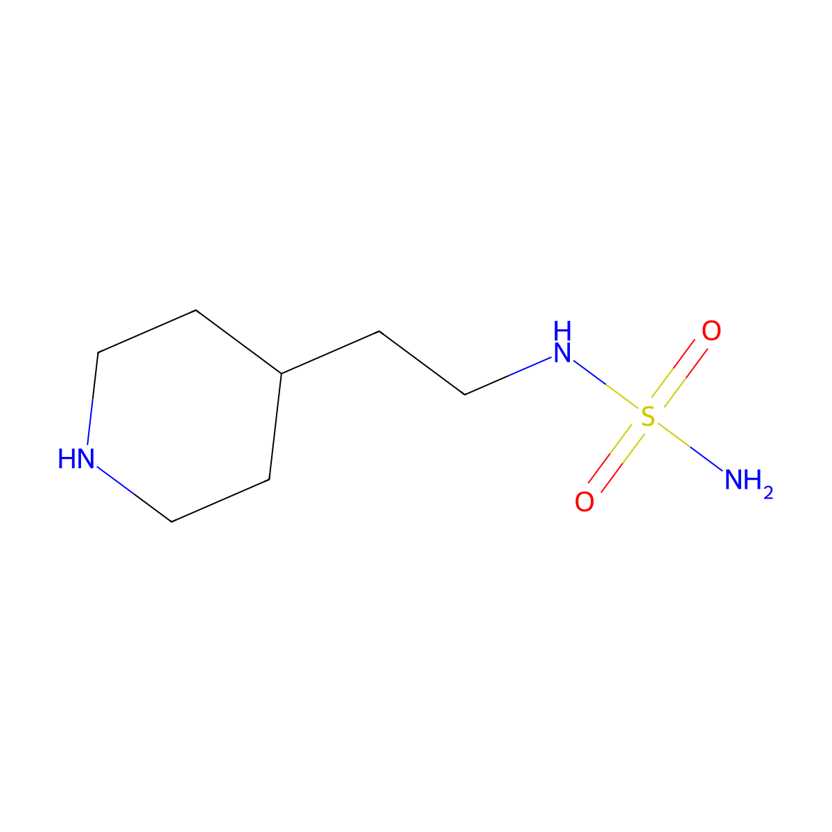 N-[2-(piperidin-4-yl)ethyl]aminosulfonamide molecular structure, CAS 1258490-88-8