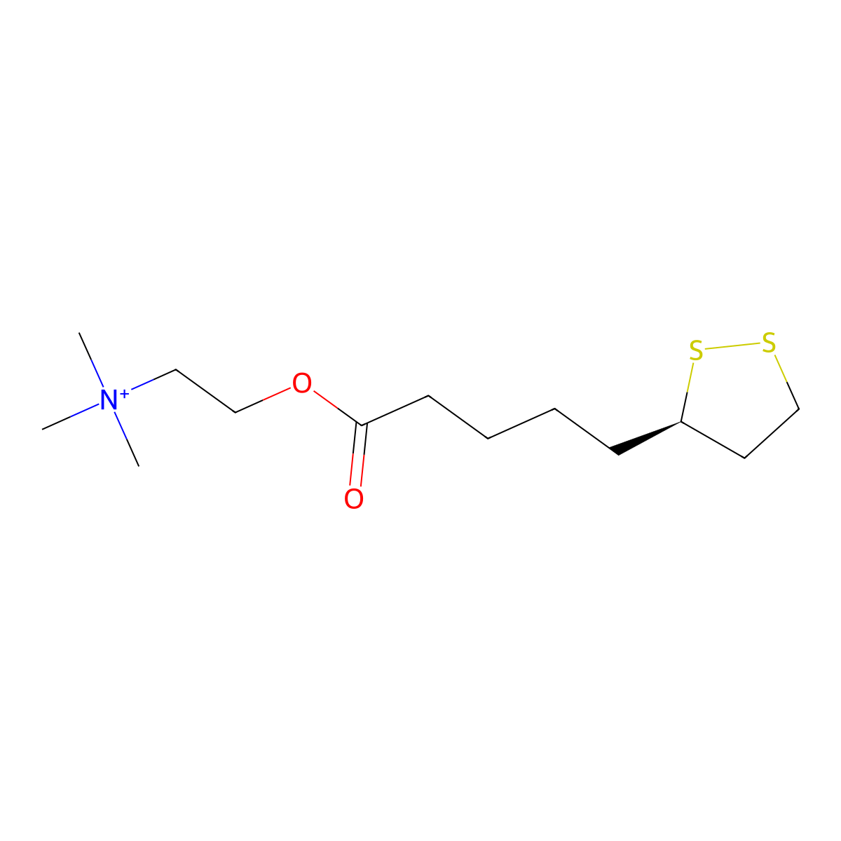 alpha-R-Lipoic acid choline ester molecular structure, CAS 1258491-58-5