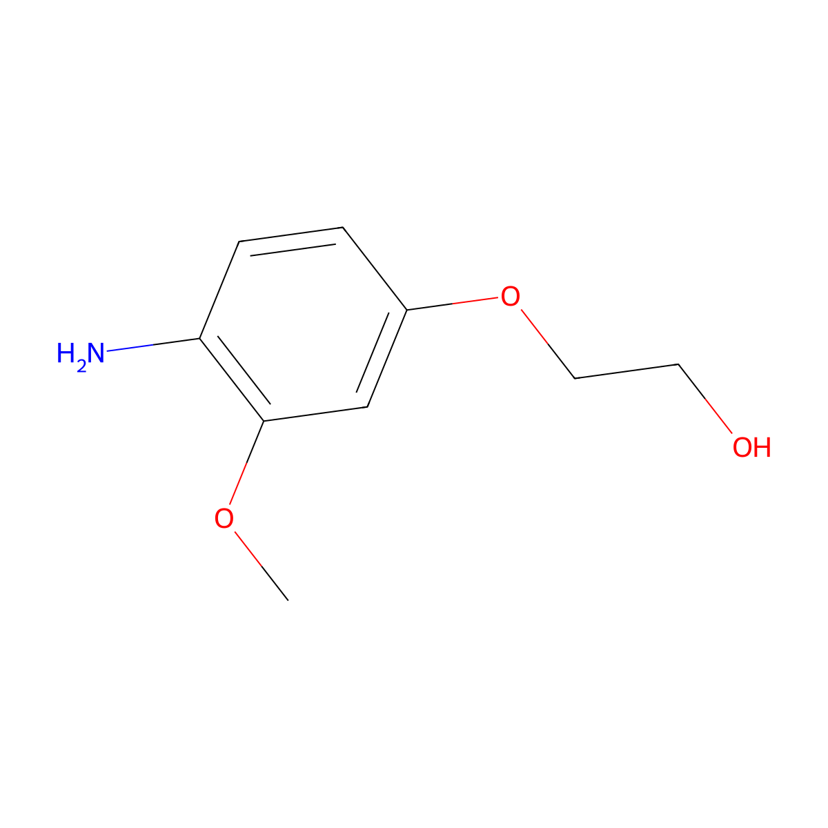 2-(4-Amino-3-methoxyphenoxy)ethanol molecular structure, CAS 1258492-36-2
