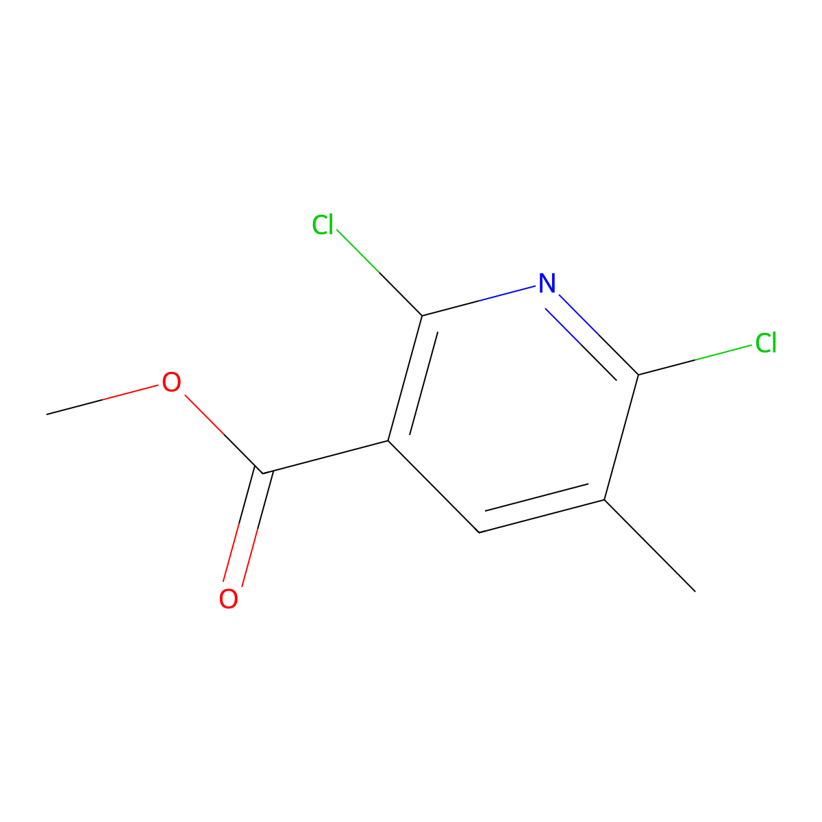 Methyl 2,6-dichloro-5-methylpyridine-3-carboxylate molecular structure, CAS 125850-05-7