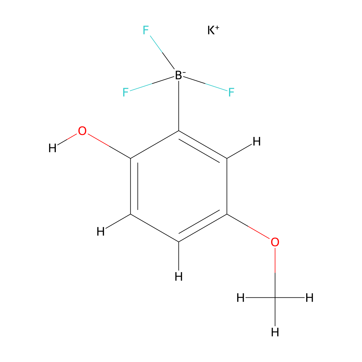 Potassium 2-hydroxy-5-methoxyphenyltrifluoroborate molecular structure, CAS 1258506-95-4