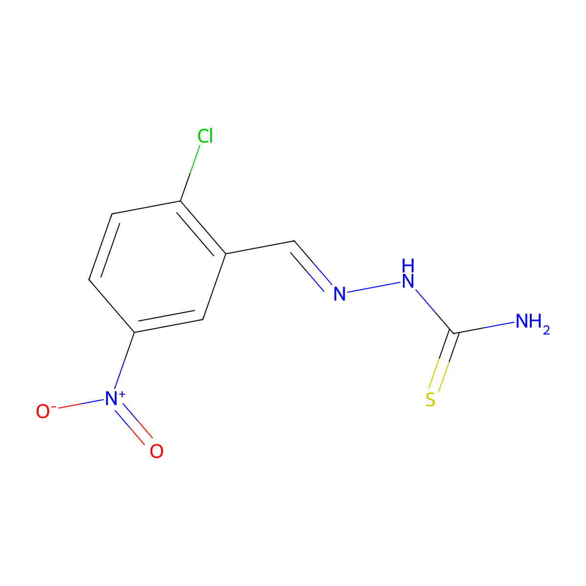 [(E)-(2-chloro-5-nitrophenyl)methylideneamino]thiourea molecular structure, CAS 1258510-43-8