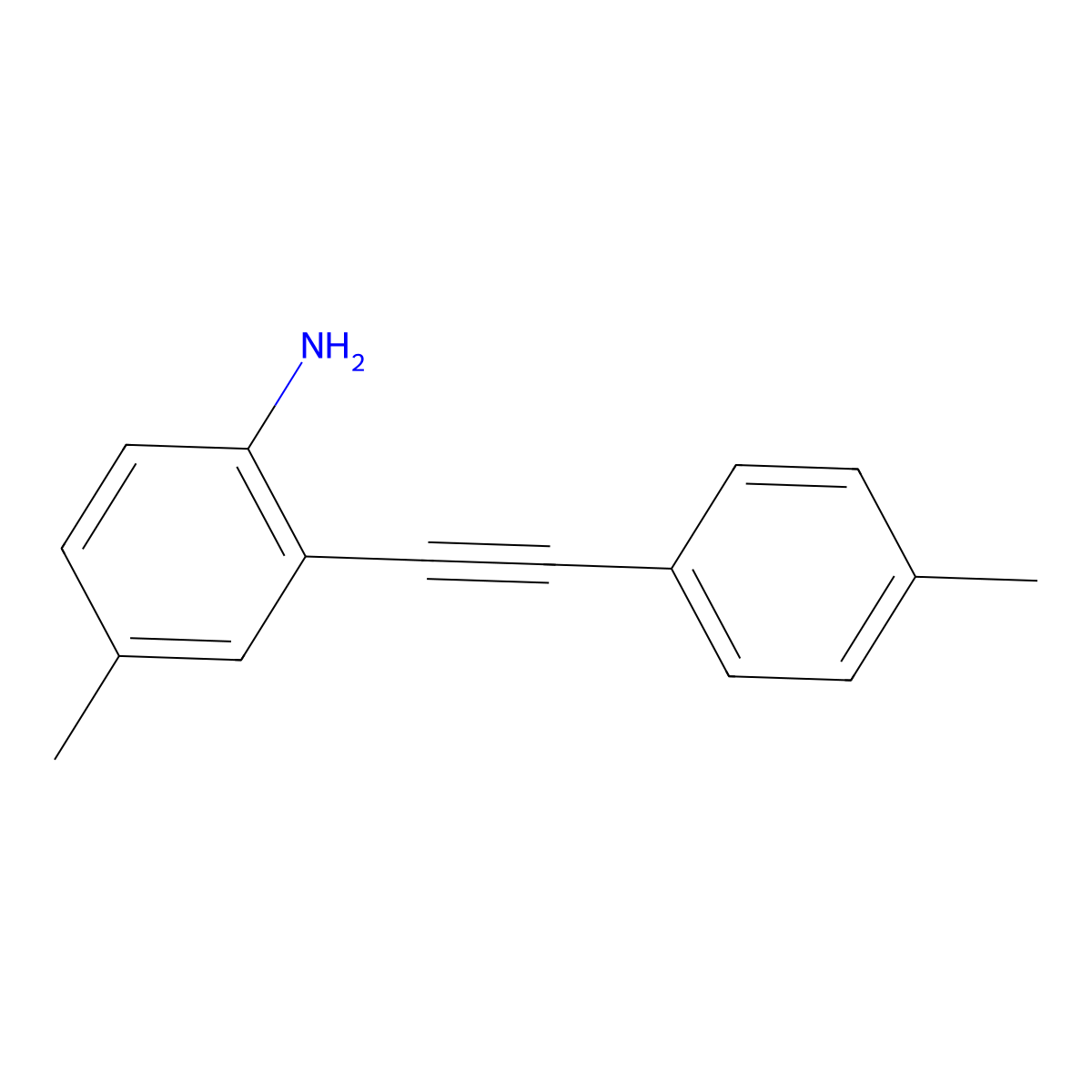 4-Methyl-2-(p-tolylethynyl)aniline molecular structure, CAS 1258510-98-3
