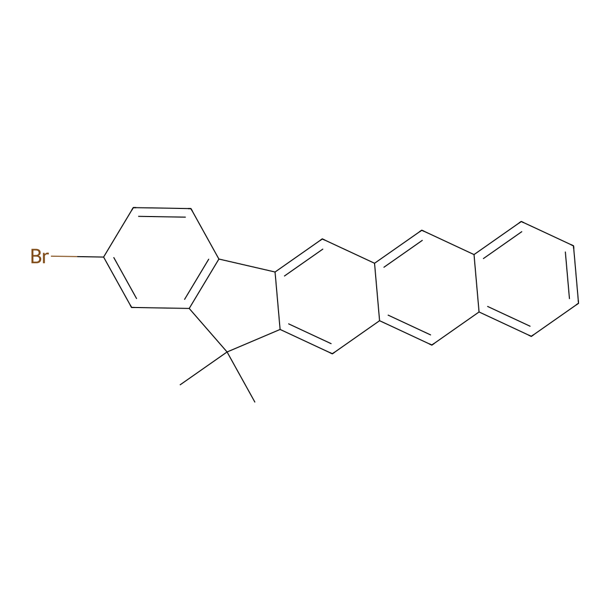 2-Bromo-13,13-dimethyl-13H-indeno[1,2-b]anthracene molecular structure, CAS 1258514-99-6