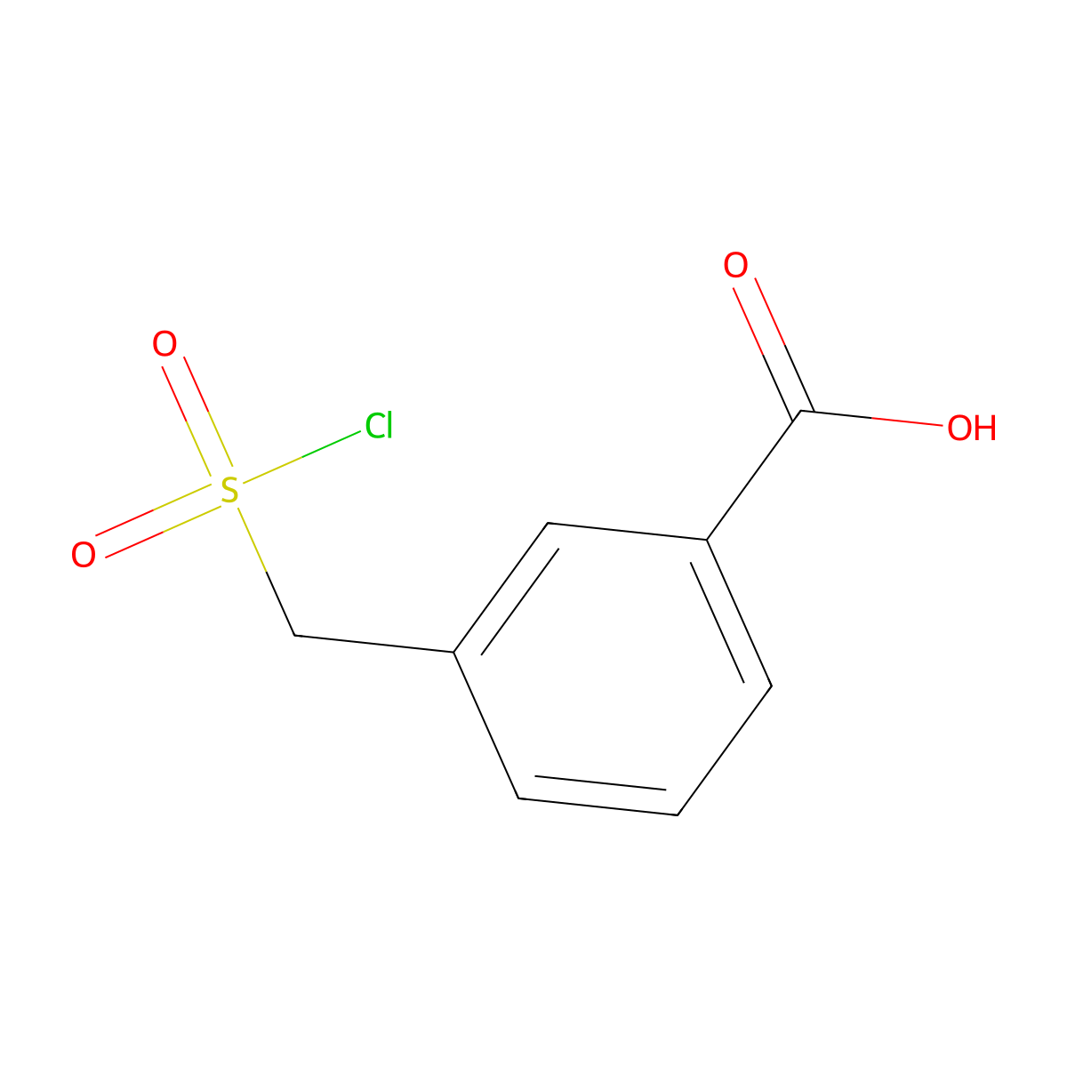 3-((Chlorosulfonyl)methyl)benzoic acid molecular structure, CAS 1258540-34-9
