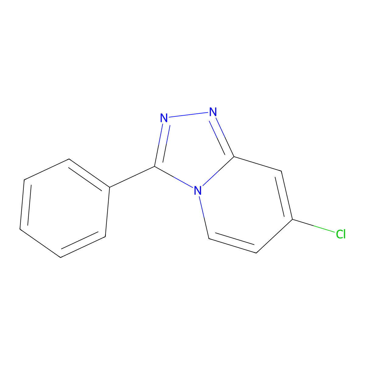 7-Chloro-3-phenyl-[1,2,4]triazolo[4,3-a]pyridine molecular structure, CAS 1258542-87-8