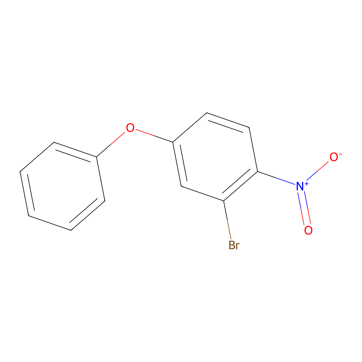 2-Bromo-1-nitro-4-phenoxybenzene molecular structure, CAS 1258545-24-2
