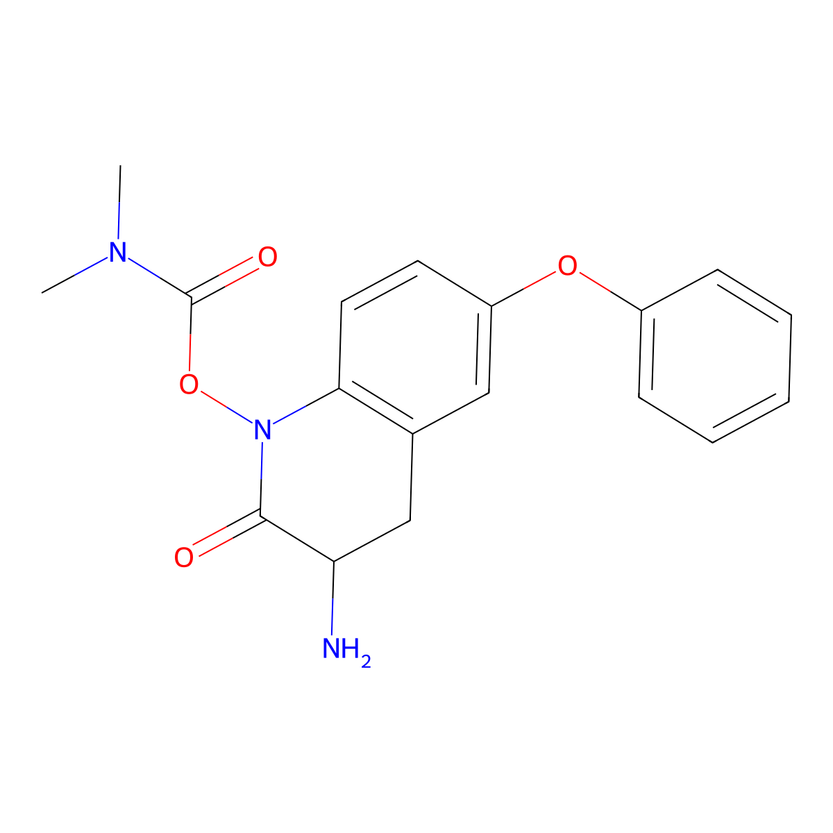 (S)-3-Amino-2-oxo-6-phenoxy-3,4-dihydroquinolin-1(2H)-yl dimethylcarbamate molecular structure, CAS 1258545-28-6