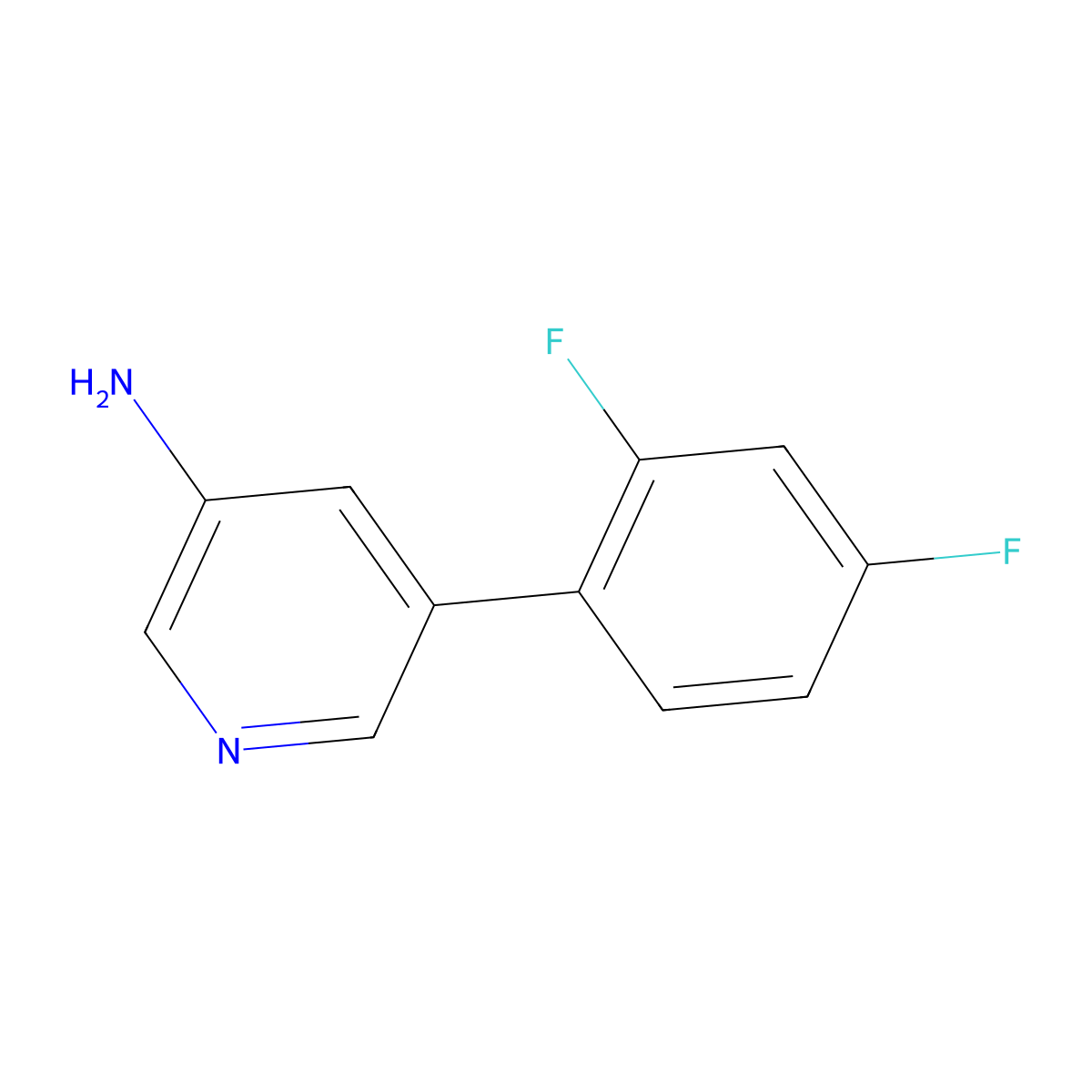 5-(2,4-Difluorophenyl)pyridin-3-amine molecular structure, CAS 1258608-54-6