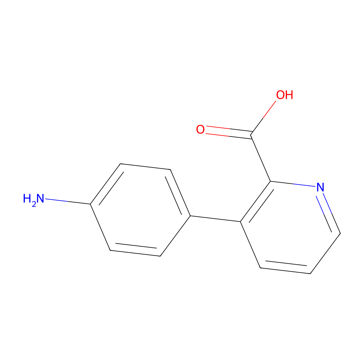 3-(4-Aminophenyl)pyridine-2-carboxylic acid molecular structure, CAS 1258609-39-0