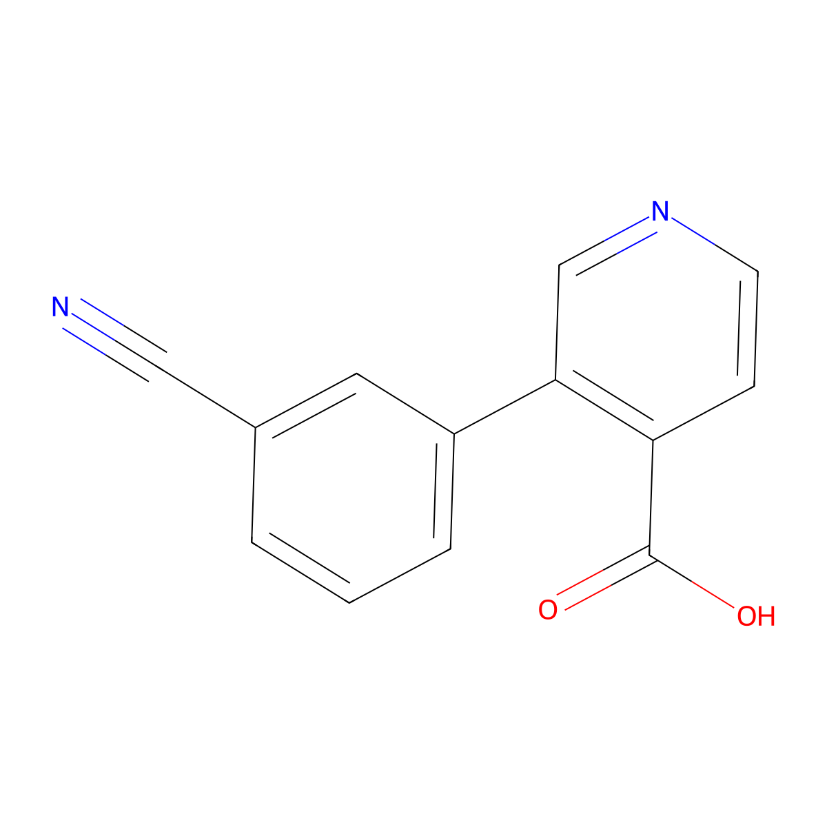 3-(3-Cyanophenyl)isonicotinic acid molecular structure, CAS 1258609-59-4