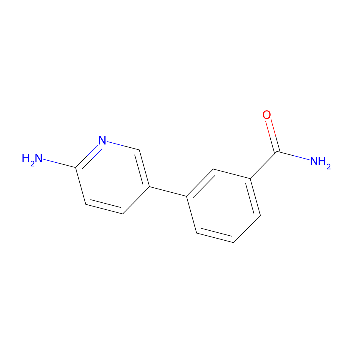 3-(6-Aminopyridin-3-yl)benzamide molecular structure, CAS 1258609-66-3