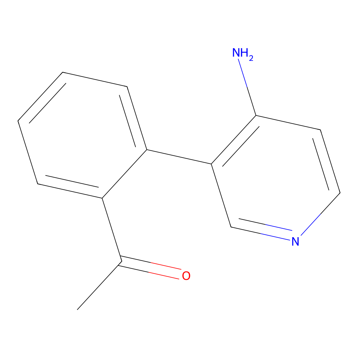 1-(2-(4-Aminopyridin-3-yl)phenyl)ethanone molecular structure, CAS 1258610-21-7