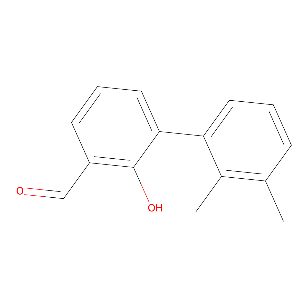 6-(2,3-Dimethylphenyl)-2-formylphenol molecular structure, CAS 1258611-55-0