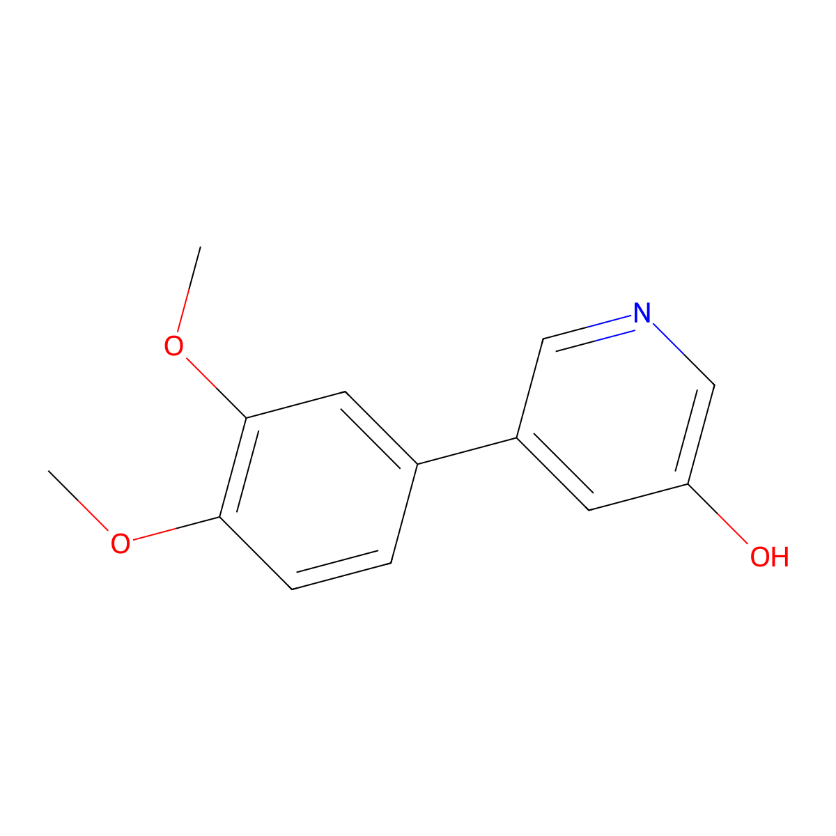 5-(3,4-Dimethoxyphenyl)pyridin-3-ol molecular structure, CAS 1258611-65-2