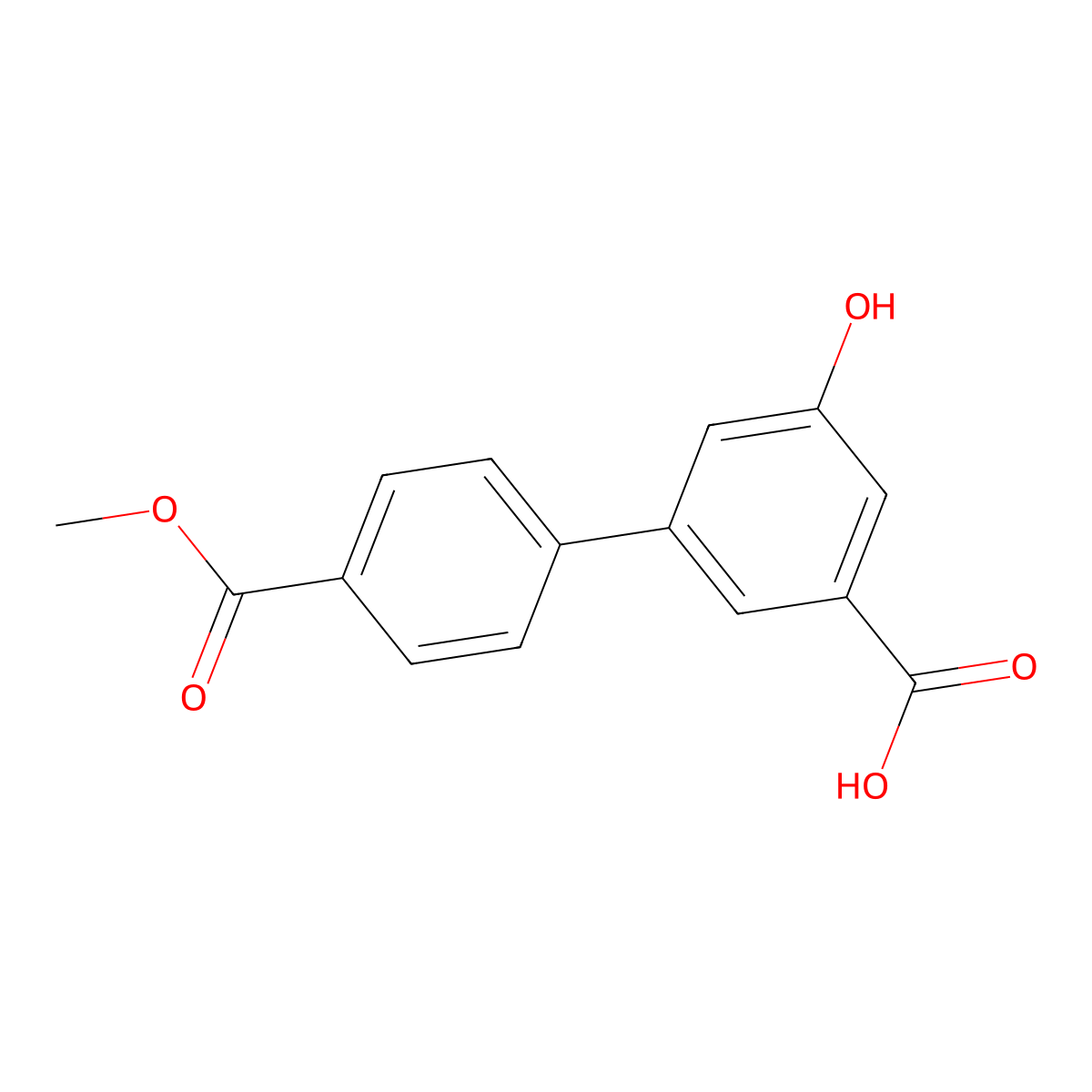5-Hydroxy-3-(4-methoxycarbonylphenyl)benzoic acid molecular structure, CAS 1258611-76-5