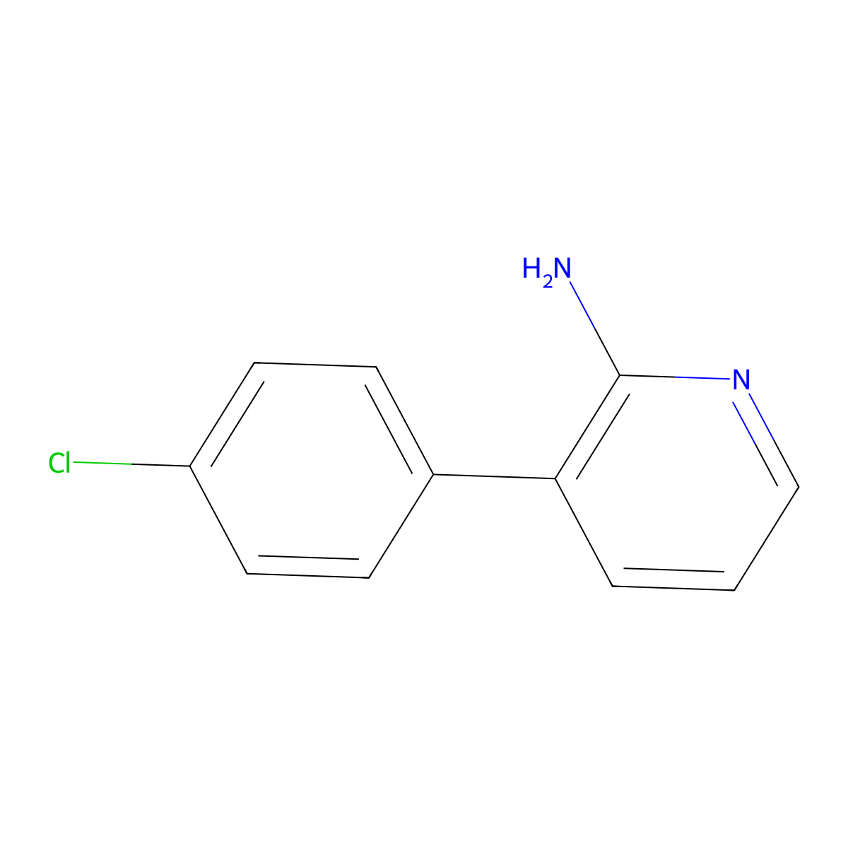 3-(4-Chlorophenyl)pyridin-2-amine molecular structure, CAS 1258612-08-6