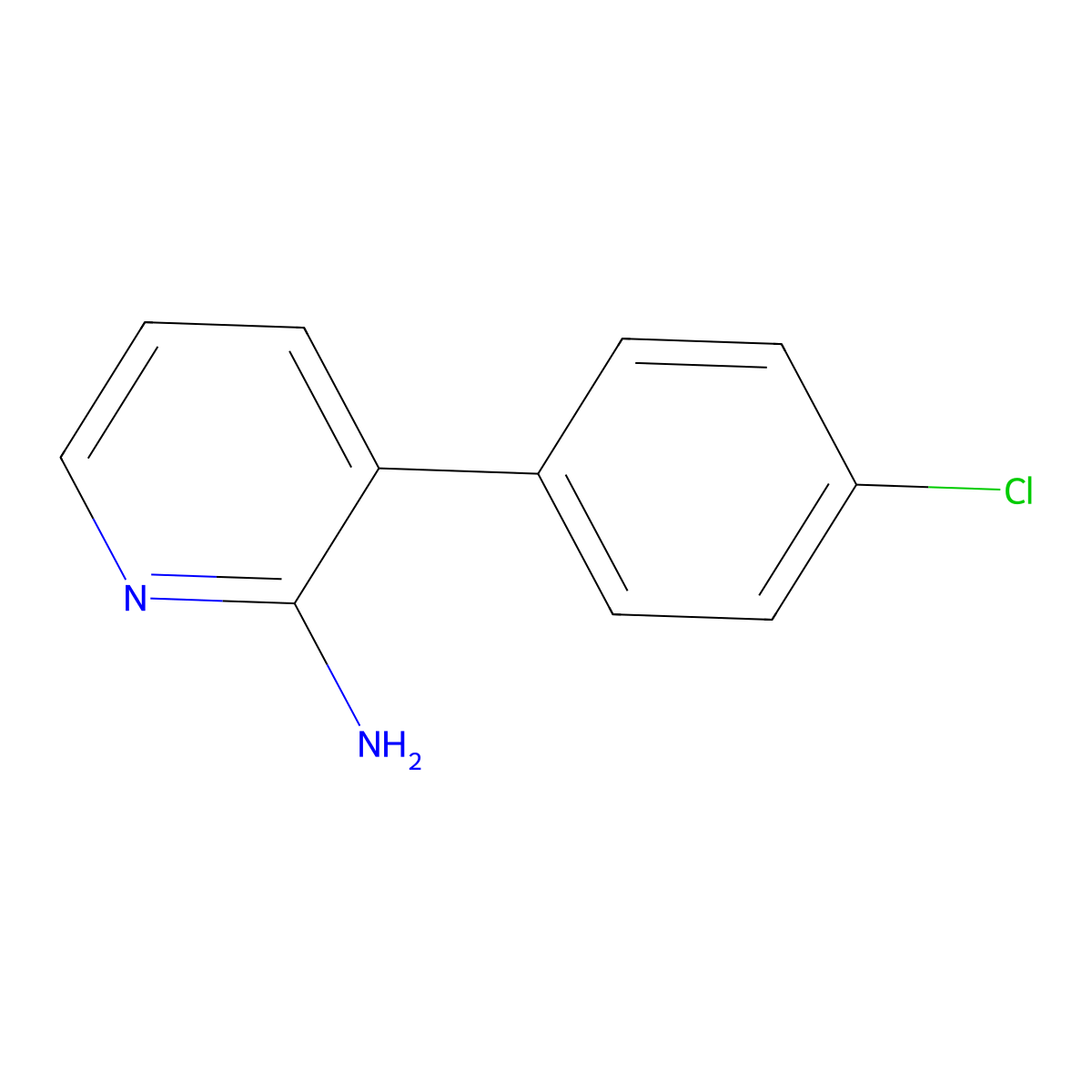 3-(4-Chlorophenyl)pyridin-2-amine molecular structure, CAS 1258612-08-6