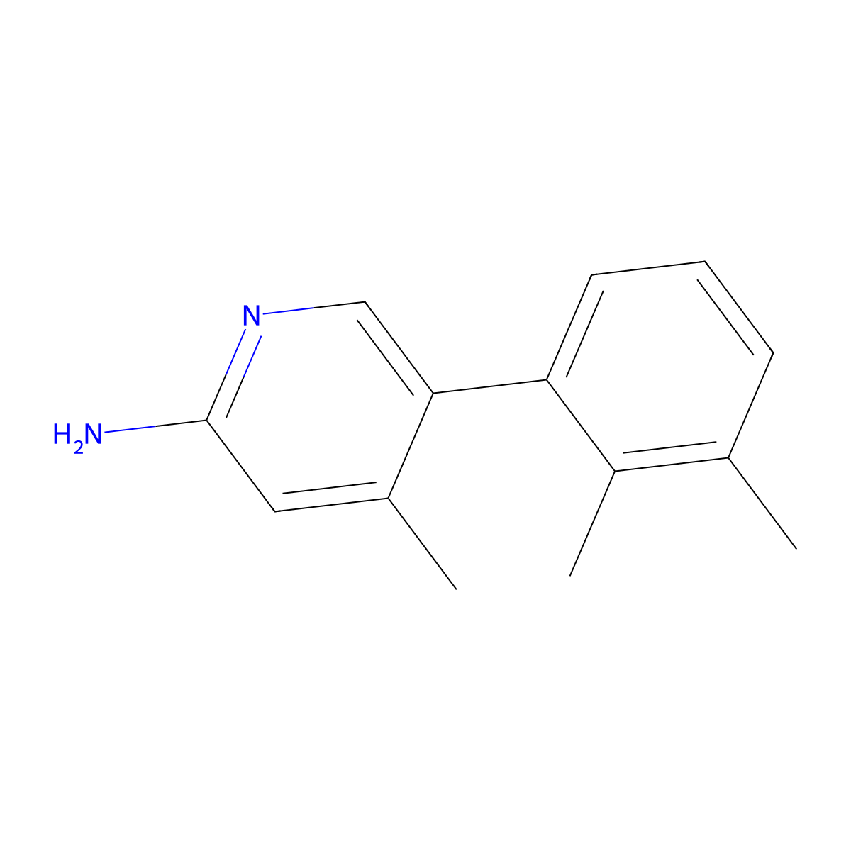 5-(2,3-Dimethylphenyl)-4-methyl-2-pyridinamine molecular structure, CAS 1258612-78-0