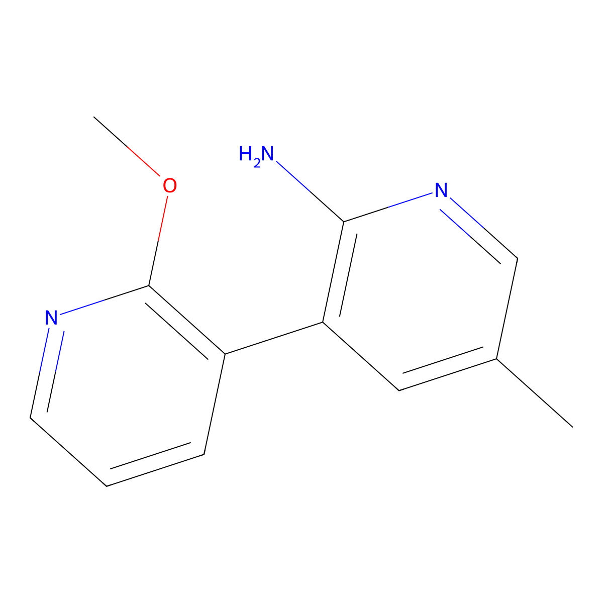 2'-Methoxy-5-methyl-3,3'-bipyridin-2-amine molecular structure, CAS 1258612-83-7