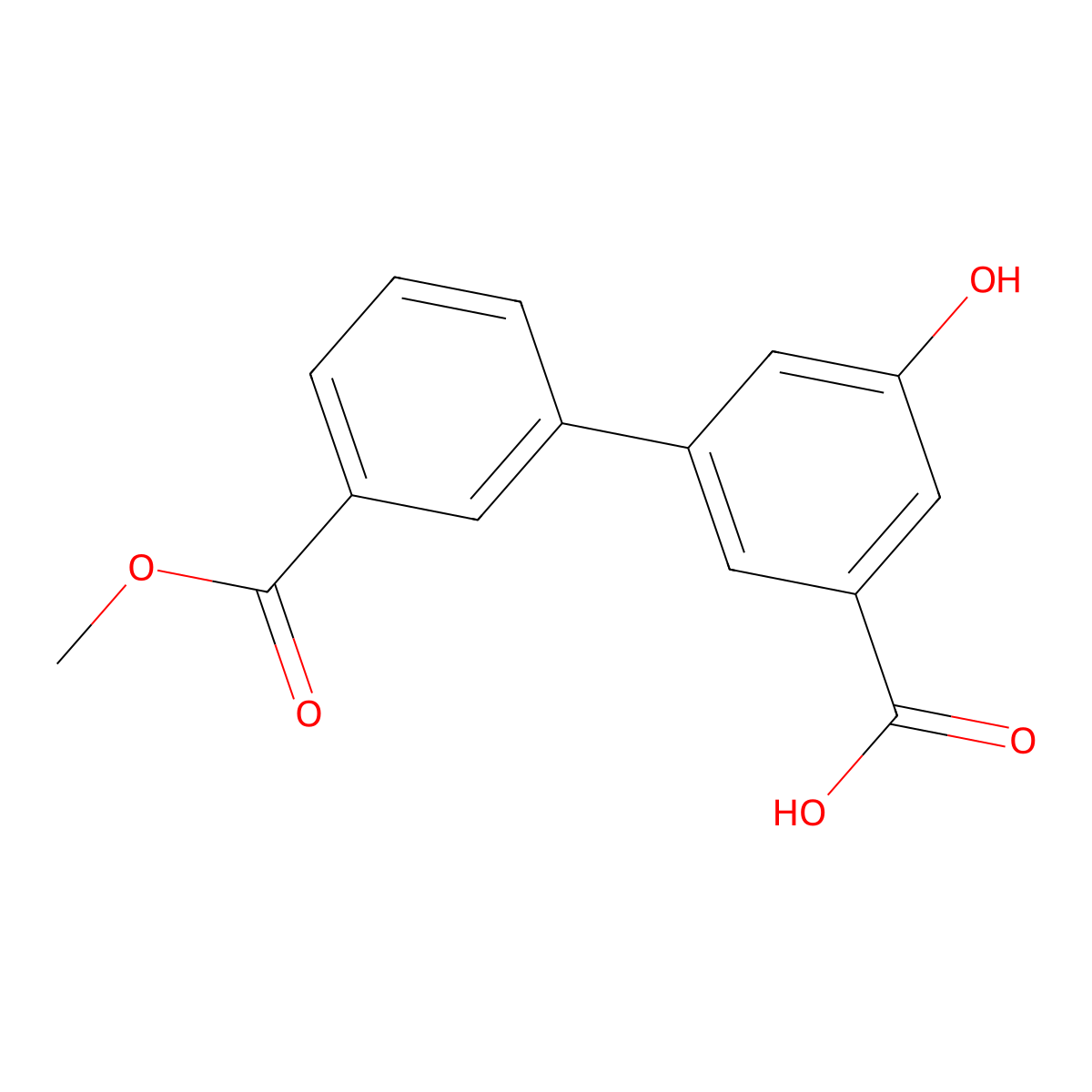 5-Hydroxy-3-(3-methoxycarbonylphenyl)benzoic acid molecular structure, CAS 1258613-51-2