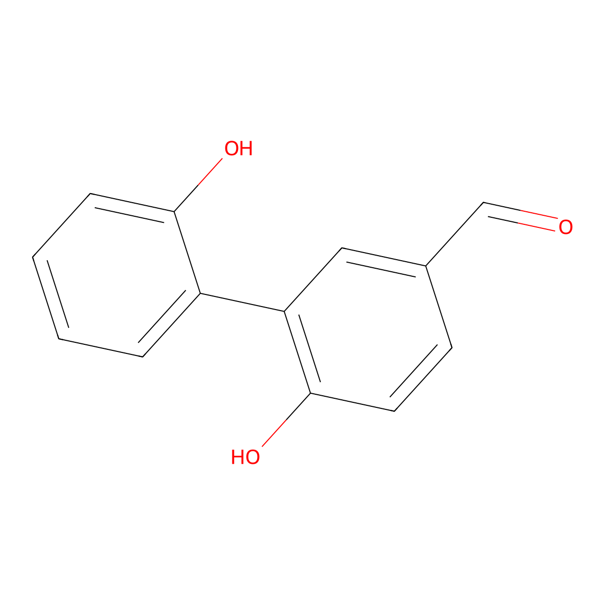 2',6-Dihydroxy[1,1'-biphenyl]-3-carboxaldehyde molecular structure, CAS 1258613-97-6
