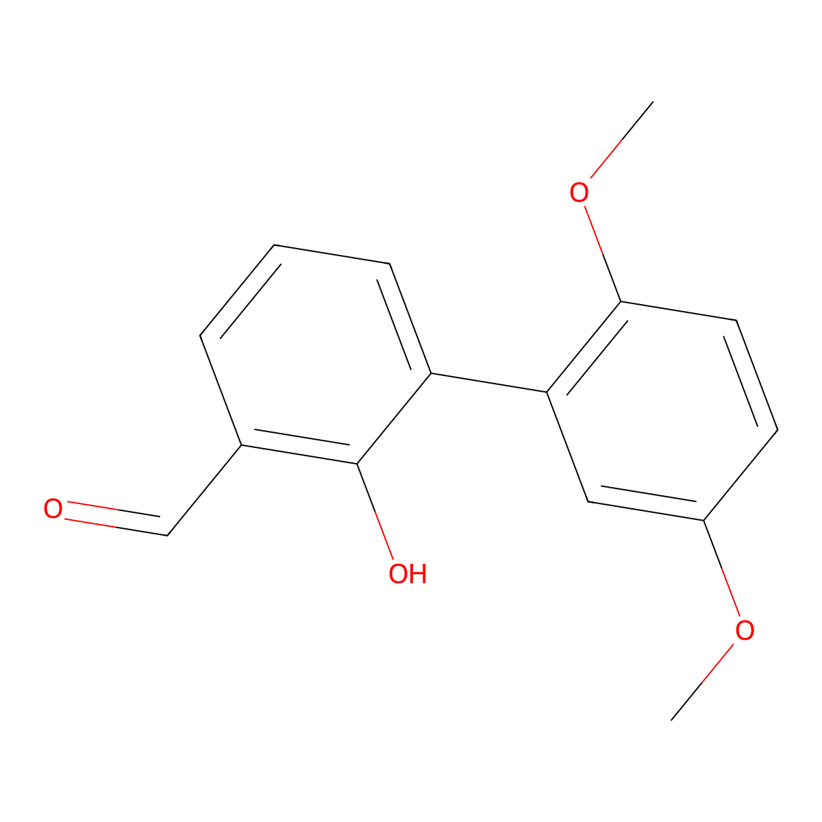 6-(2,5-Dimethoxyphenyl)-2-formylphenol molecular structure, CAS 1258614-14-0