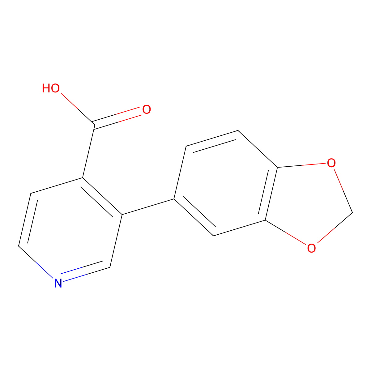 3-(3,4-Methylenedioxyphenyl)Isonicotinic acid molecular structure, CAS 1258614-60-6