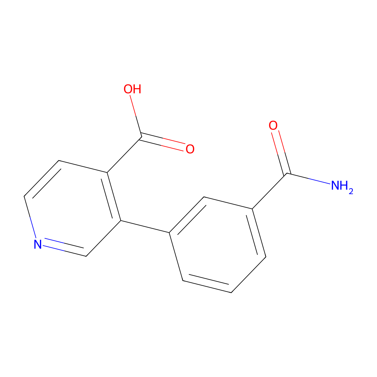 3-(3-Carbamoylphenyl)pyridine-4-carboxylic acid molecular structure, CAS 1258615-20-1