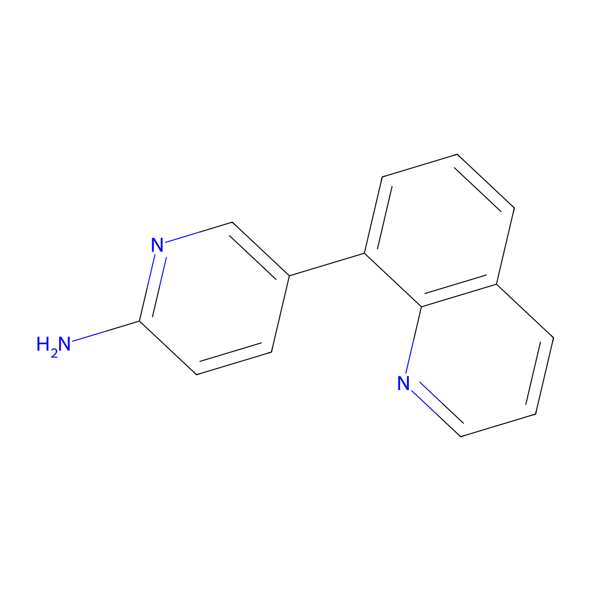 5-(Quinolin-8-yl)pyridin-2-amine molecular structure, CAS 1258615-29-0