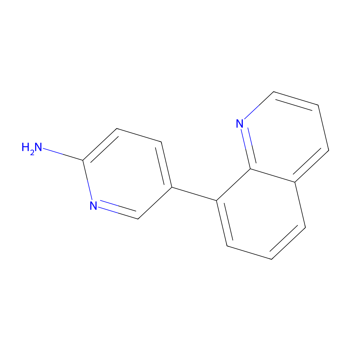 5-(Quinolin-8-yl)pyridin-2-amine molecular structure, CAS 1258615-29-0
