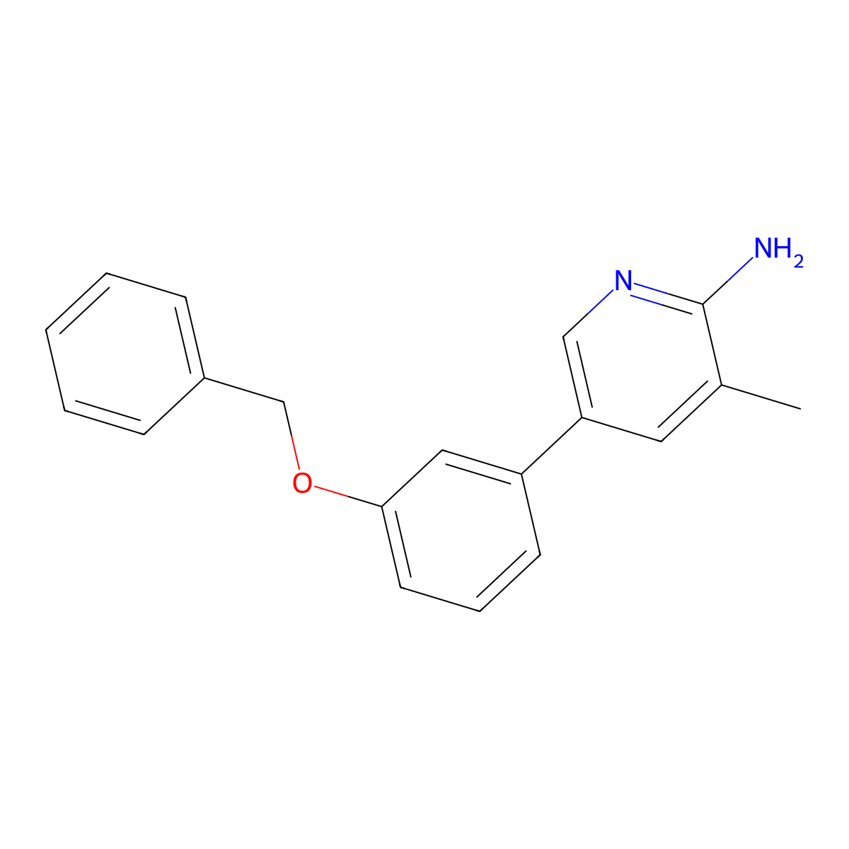 5-(3-(Benzyloxy)phenyl)-3-methylpyridin-2-amine molecular structure, CAS 1258615-43-8