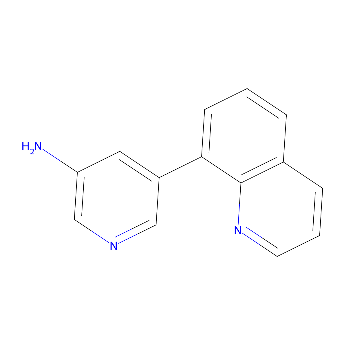 5-(8-Quinolinyl)-3-pyridinamine molecular structure, CAS 1258615-74-5